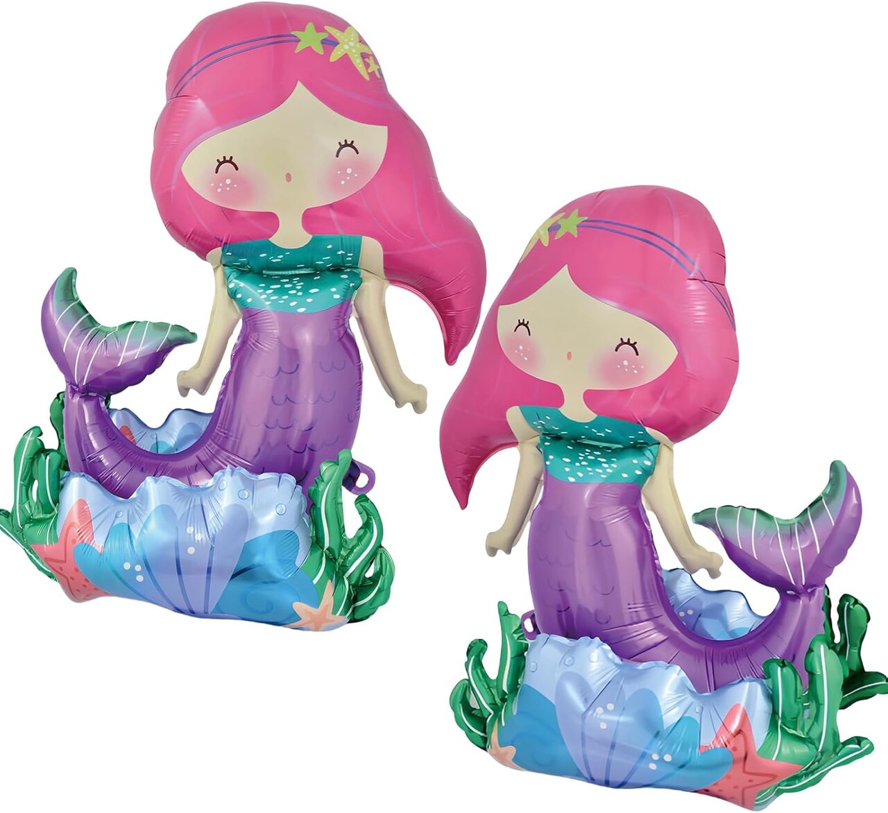Self-Standing Mermaid Balloons for Little Mermaid Birthday Decorations Mermaid Party Supplies Mermaid Foil Balloon